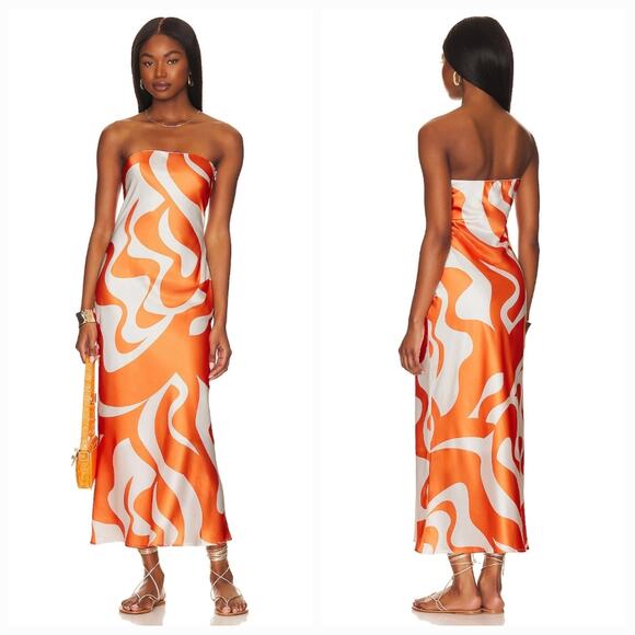 SNDYS Dresses & Skirts - SNDYS Angel Dress in Orange Swirl